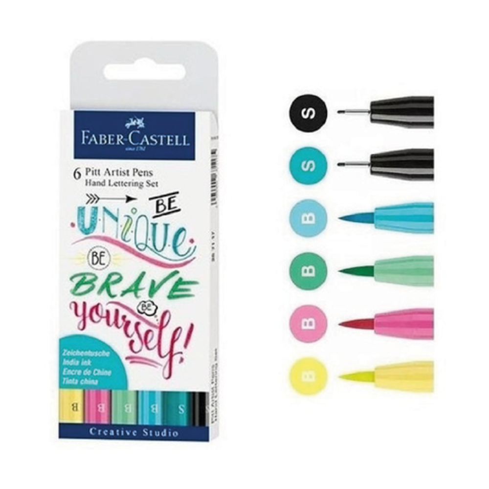 Pitt Artist pens Hand lettering set pastel 6pc
