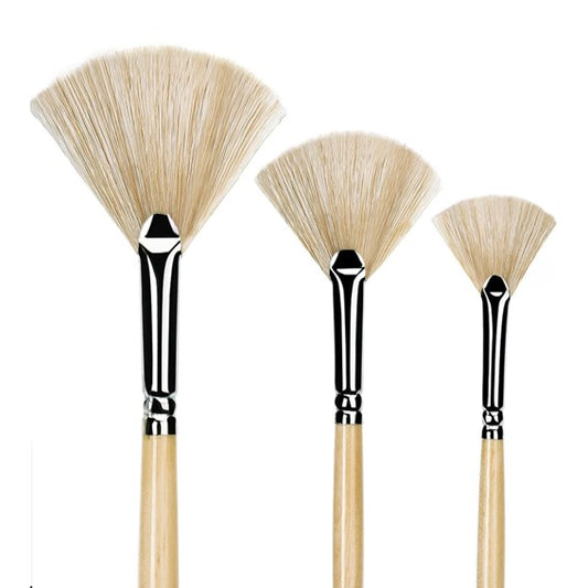 Hog Hair Bristle Fan Brushes