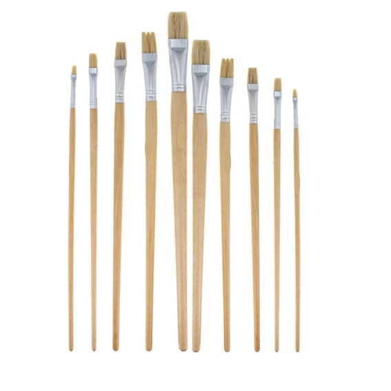 Hog Hair Bristle Flat Brushes