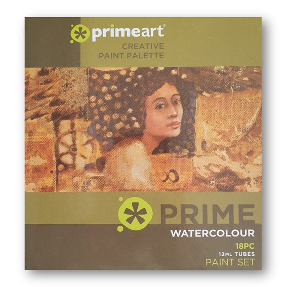 Prime Art Watercolour Paint Set 12ml x 18pc