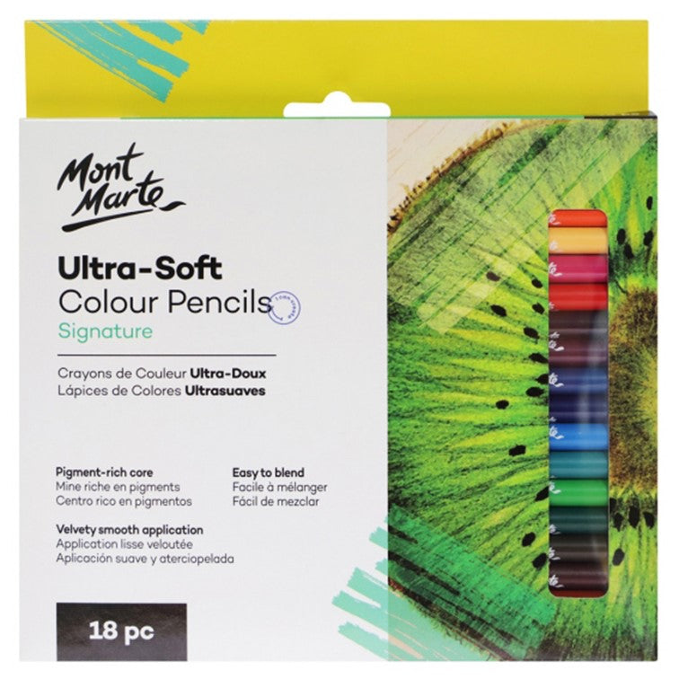 Mont Marte Signature Ultra-Soft Colour Pencil Set 18pc