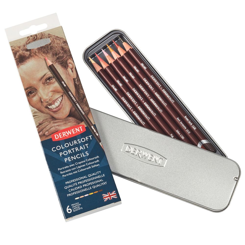 DERWENT Coloursoft Pencils TIN 6