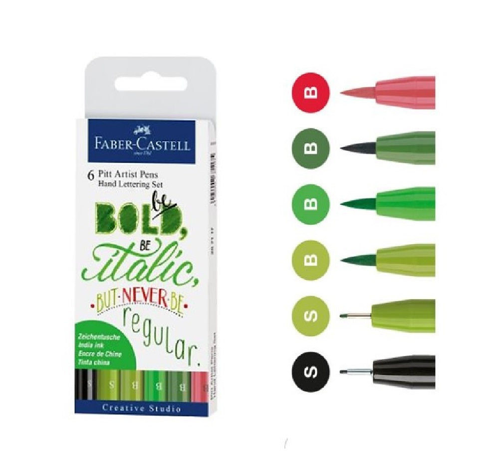 Faber-Castell Pitt Artist Pen Hand Lettering Wallet Set