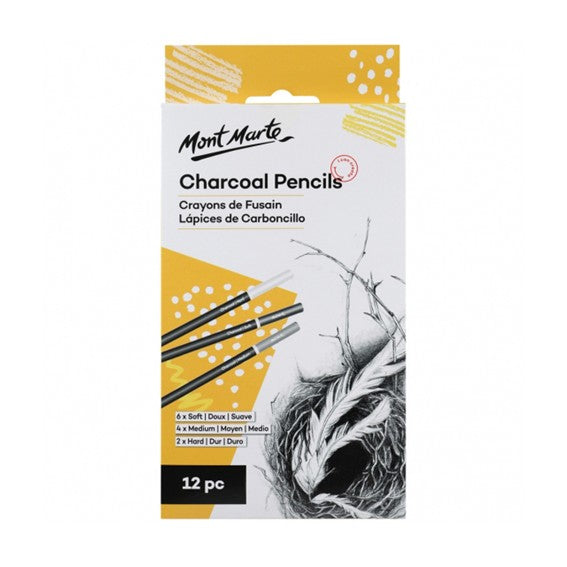 Mont Marte Charcoal Pencils 12pce