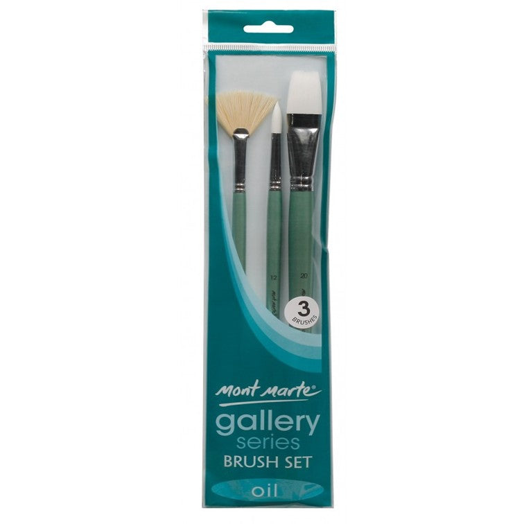 Mont Marte Gallery Series Brush Set Oils 3pce