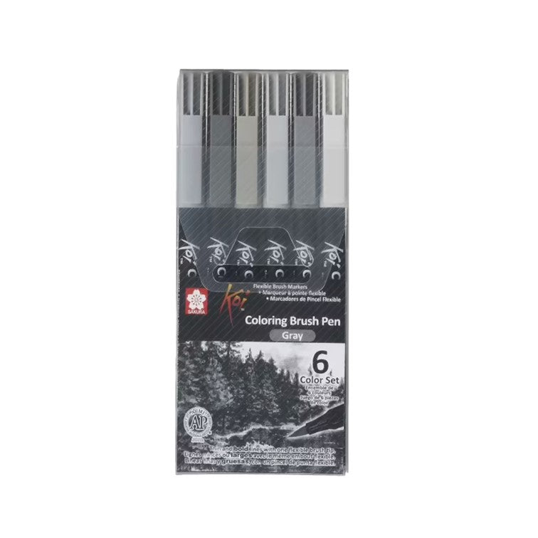 Lyra Aqua Brush Duo - Grey Tones (6 Pack)