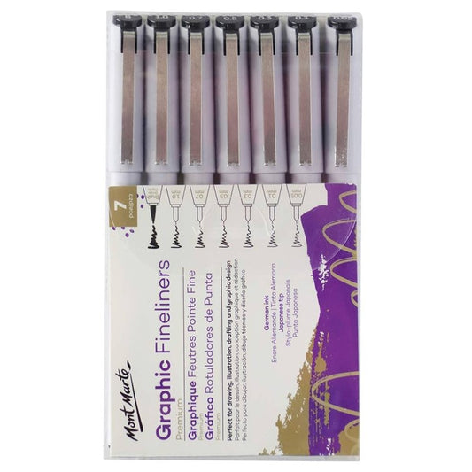 Mont Marte Graphic Fineliners Set 7pc