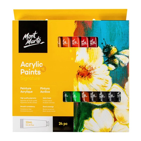 MONT MARTE ACRYLIC PAINT 24 PC