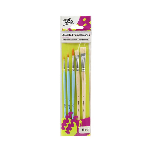 Mont Marte Discovery Assorted Paint Brushes 5pc