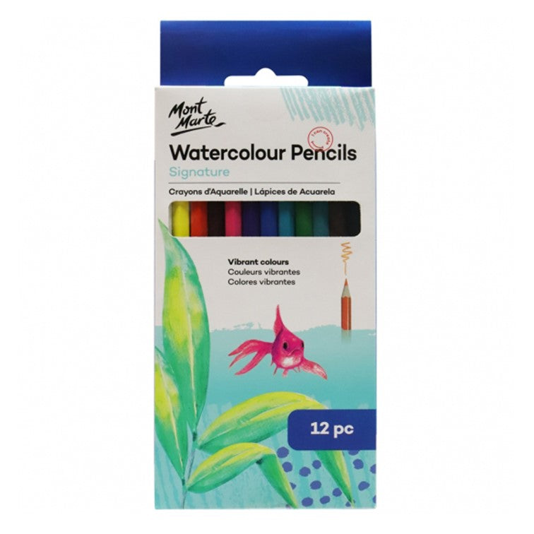 Mont Marte Signature Watercolour Pencils 12pce