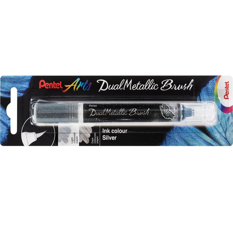 Pentel Dual Metallic Brush Pen- Black