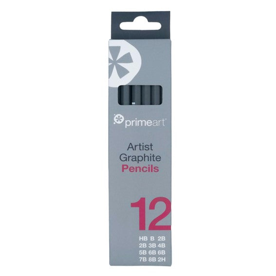 PRIME ART GRAPHITE PENCILS 12pc