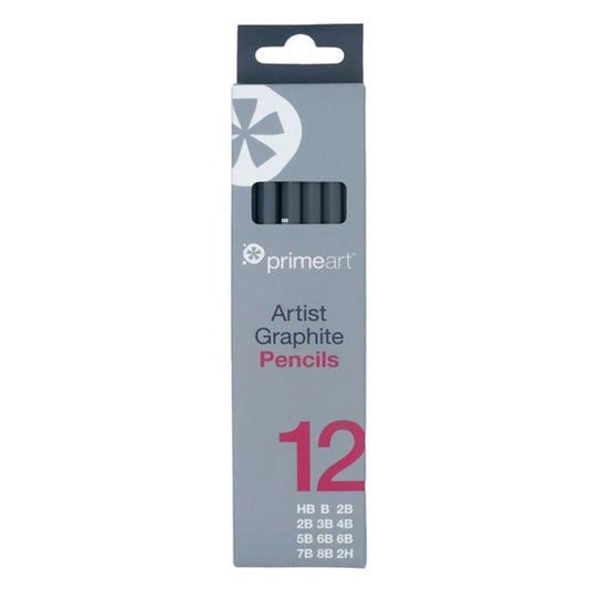 PRIME ART GRAPHITE PENCILS 12pc