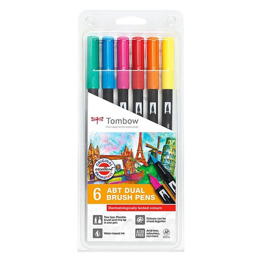Tombow Dual Brush pens 6pc