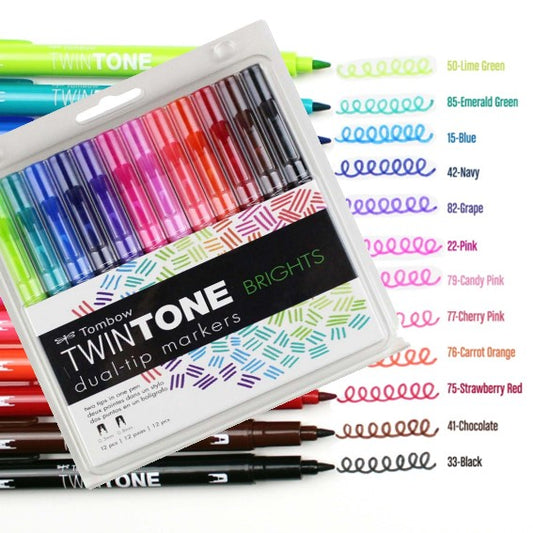 TOMBOW TwinTone DUAL TIP Bright