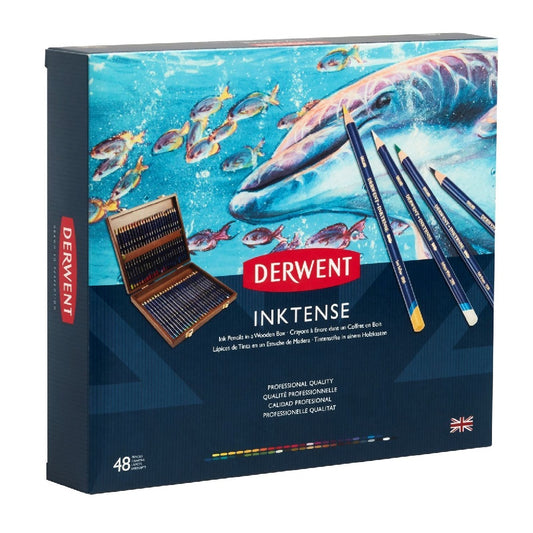 DERWENT Inktense pencils wooden box 48