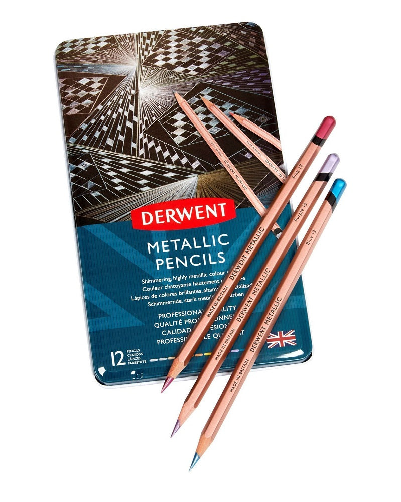 DERWENT Metallic pencils TIN 12
