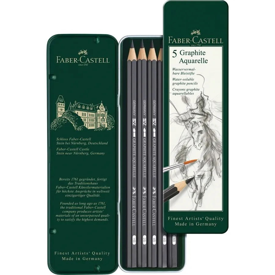 Castell Graphite Aquarelle pencil 5 tin